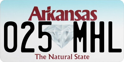 AR license plate 025MHL