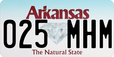 AR license plate 025MHM