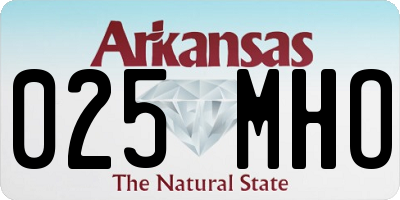 AR license plate 025MHO