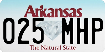 AR license plate 025MHP