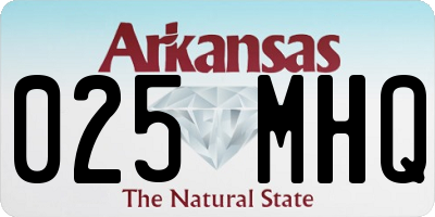 AR license plate 025MHQ