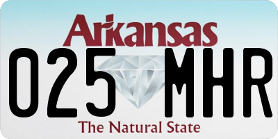 AR license plate 025MHR