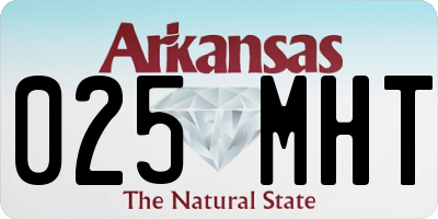 AR license plate 025MHT