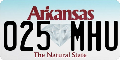 AR license plate 025MHU