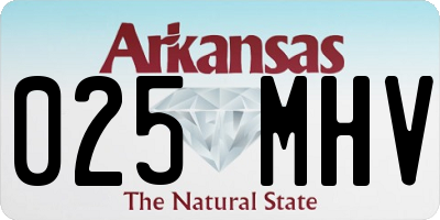 AR license plate 025MHV