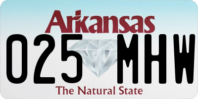 AR license plate 025MHW