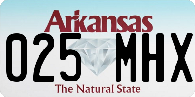 AR license plate 025MHX