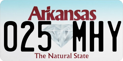 AR license plate 025MHY