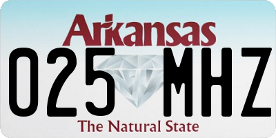 AR license plate 025MHZ