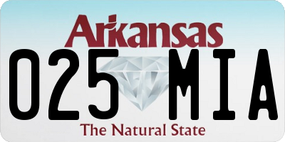 AR license plate 025MIA