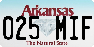AR license plate 025MIF
