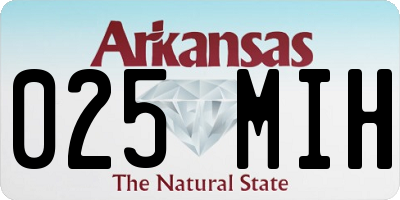 AR license plate 025MIH