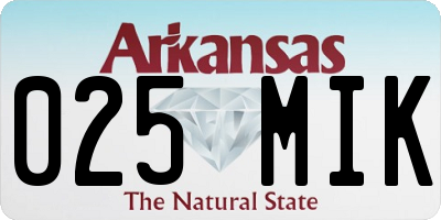 AR license plate 025MIK