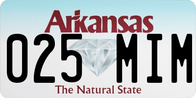 AR license plate 025MIM