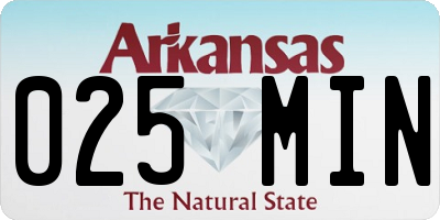 AR license plate 025MIN