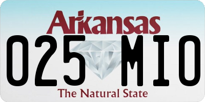 AR license plate 025MIO