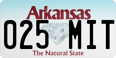 AR license plate 025MIT