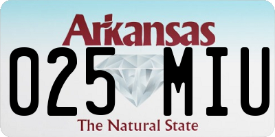 AR license plate 025MIU