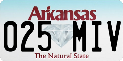 AR license plate 025MIV