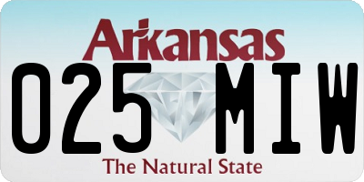 AR license plate 025MIW