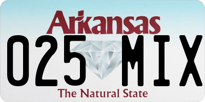 AR license plate 025MIX