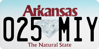 AR license plate 025MIY