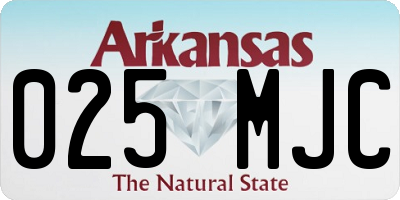 AR license plate 025MJC