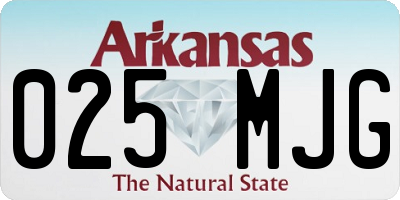 AR license plate 025MJG