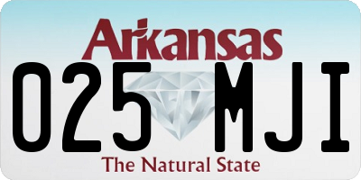 AR license plate 025MJI