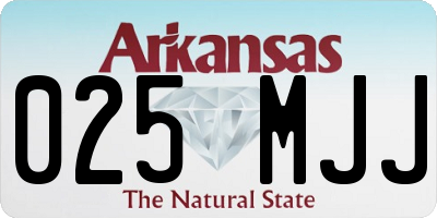 AR license plate 025MJJ