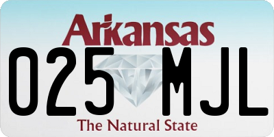 AR license plate 025MJL