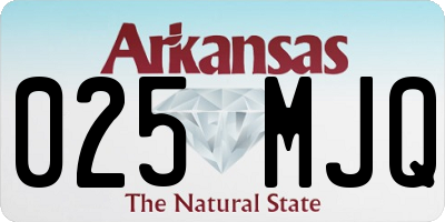 AR license plate 025MJQ