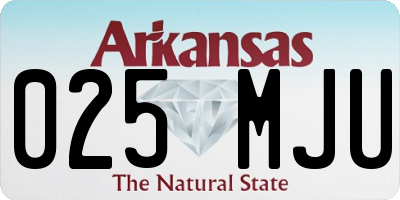 AR license plate 025MJU