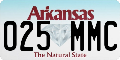 AR license plate 025MMC