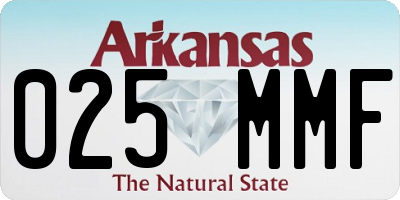 AR license plate 025MMF