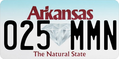 AR license plate 025MMN