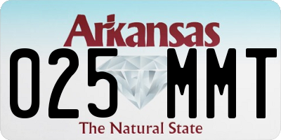 AR license plate 025MMT