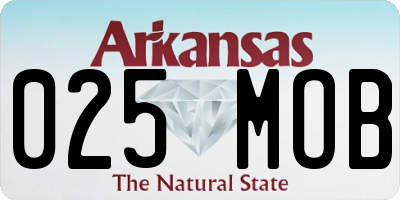 AR license plate 025MOB