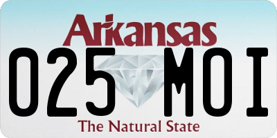 AR license plate 025MOI