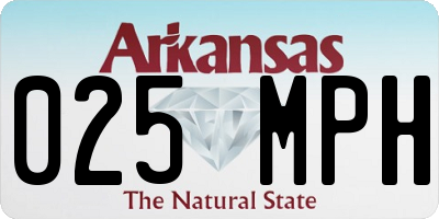 AR license plate 025MPH