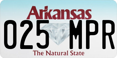 AR license plate 025MPR