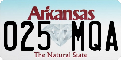 AR license plate 025MQA