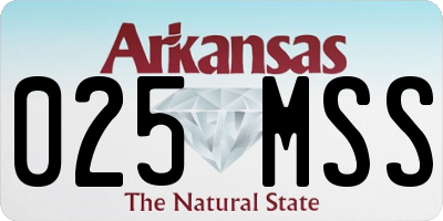 AR license plate 025MSS