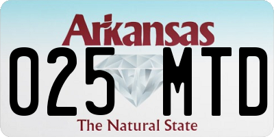 AR license plate 025MTD