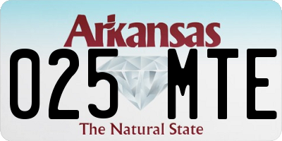 AR license plate 025MTE