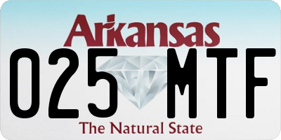 AR license plate 025MTF