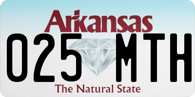 AR license plate 025MTH