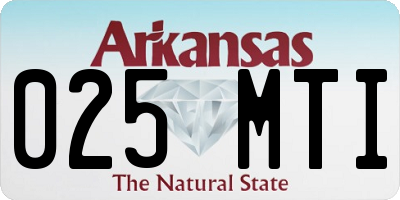 AR license plate 025MTI