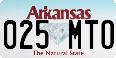 AR license plate 025MTO