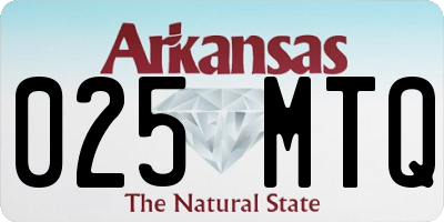 AR license plate 025MTQ